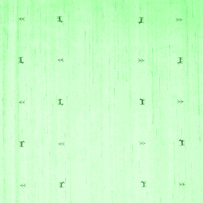 Square Solid Emerald Green Modern Rug, con954emgrn