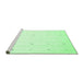 Sideview of Machine Washable Solid Emerald Green Modern Area Rugs, wshcon954emgrn