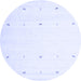 Round Solid Blue Modern Rug, con954blu