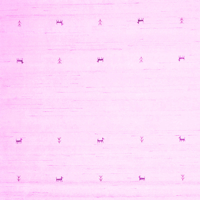 Square Solid Pink Modern Rug, con954pnk