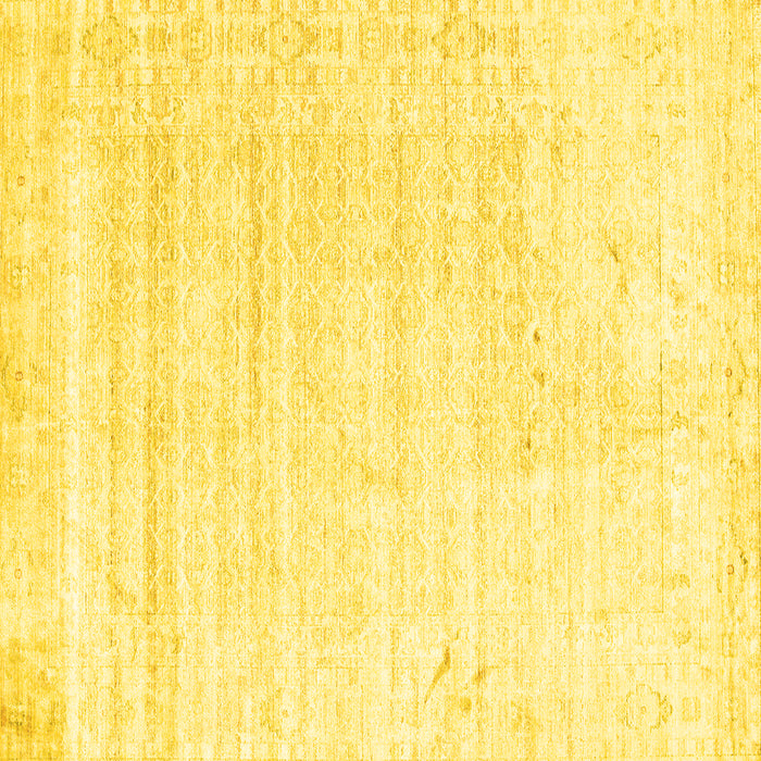 Square Solid Yellow Modern Rug, con955yw