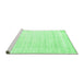 Sideview of Machine Washable Solid Emerald Green Modern Area Rugs, wshcon955emgrn