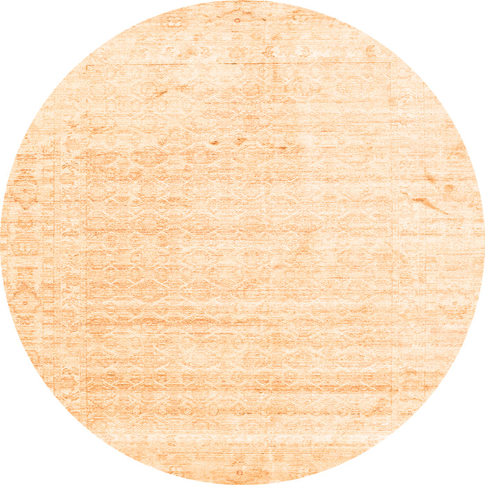 Square Solid Orange Modern Rug, con955org