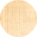 Round Solid Brown Modern Rug, con955brn