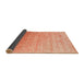 Thickness of Contemporary Orange Red Modern Rug, con956