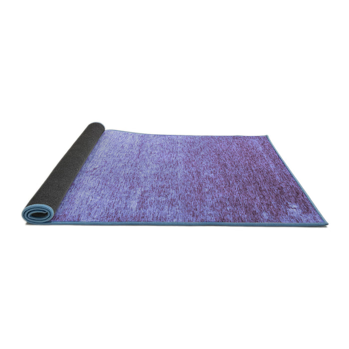Sideview of Abstract Blue Contemporary Rug, con956blu