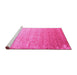 Sideview of Machine Washable Abstract Pink Contemporary Rug, wshcon956pnk