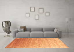 Machine Washable Abstract Brown Contemporary Rug in a Living Room,, wshcon956brn