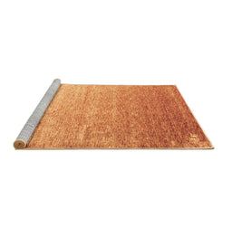 Sideview of Machine Washable Abstract Brown Contemporary Rug, wshcon956brn
