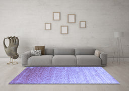 Machine Washable Abstract Blue Contemporary Rug in a Living Room, wshcon956blu