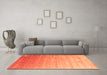 Machine Washable Abstract Orange Contemporary Area Rugs in a Living Room, wshcon956org