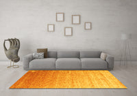 Machine Washable Abstract Yellow Contemporary Rug, wshcon956yw