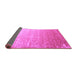 Sideview of Abstract Purple Contemporary Rug, con956pur