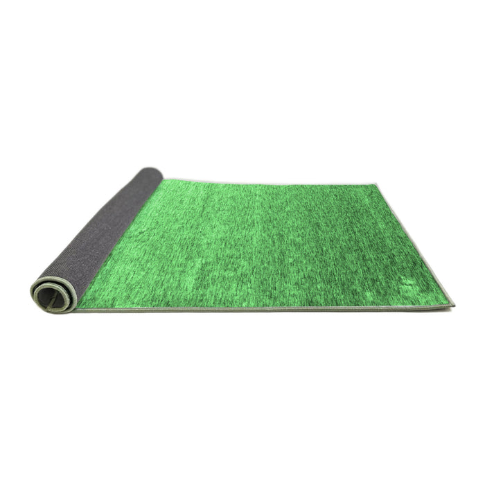 Sideview of Abstract Emerald Green Contemporary Rug, con956emgrn