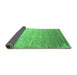 Sideview of Abstract Emerald Green Contemporary Rug, con956emgrn