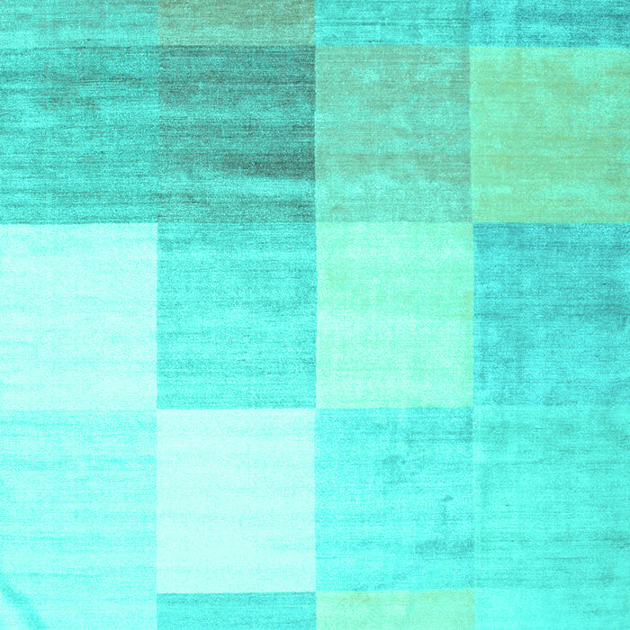 Abstract Turquoise Contemporary Rug, con957turq