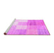 Sideview of Machine Washable Abstract Pink Contemporary Rug, wshcon957pnk