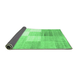 Sideview of Abstract Emerald Green Contemporary Rug, con957emgrn