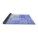 Sideview of Abstract Blue Contemporary Rug, con957blu