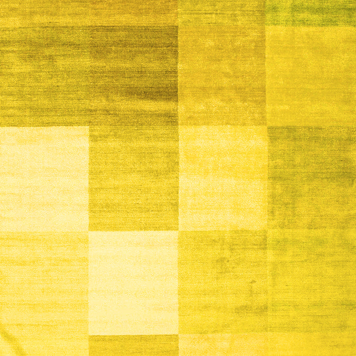 Abstract Yellow Contemporary Rug, con957yw