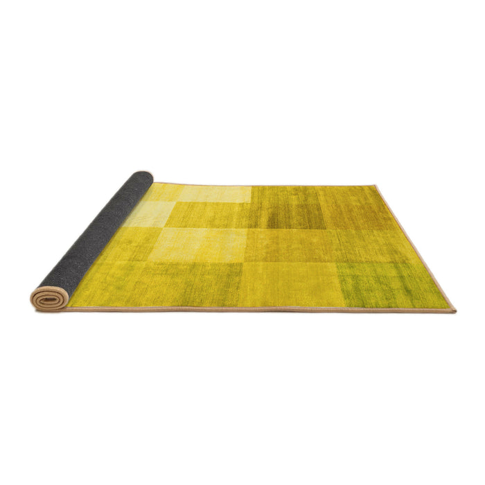 Sideview of Abstract Yellow Contemporary Rug, con957yw