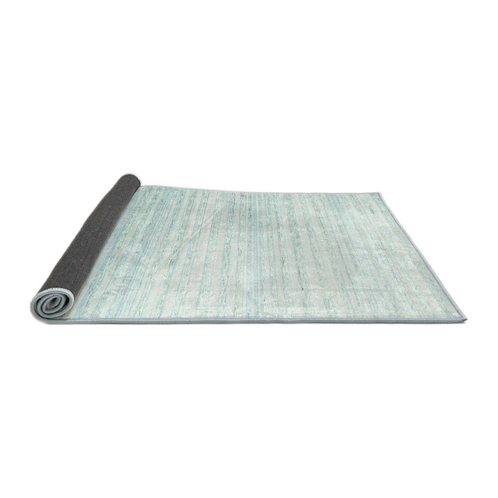 Thickness of Contemporary Light Steel Blue Modern Rug, con958