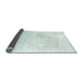 Thickness of Contemporary Light Steel Blue Modern Rug, con958