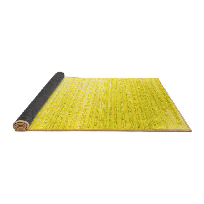Sideview of Abstract Yellow Contemporary Rug, con958yw