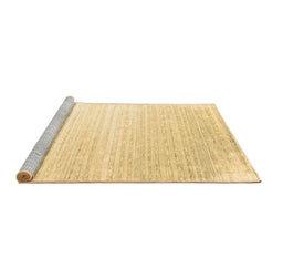 Sideview of Machine Washable Abstract Brown Contemporary Rug, wshcon958brn