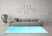 Machine Washable Abstract Light Blue Contemporary Rug in a Living Room, wshcon958lblu