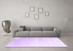 Machine Washable Abstract Purple Contemporary Area Rugs in a Living Room, wshcon958pur