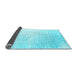 Sideview of Abstract Light Blue Contemporary Rug, con958lblu