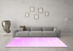 Machine Washable Abstract Pink Contemporary Rug in a Living Room, wshcon958pnk