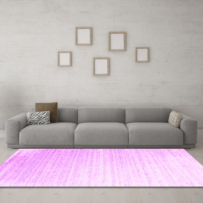 Machine Washable Abstract Pink Contemporary Rug in a Living Room, wshcon958pnk