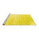 Sideview of Machine Washable Abstract Yellow Contemporary Rug, wshcon958yw