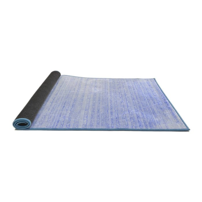 Sideview of Abstract Blue Contemporary Rug, con958blu