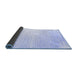 Sideview of Abstract Blue Contemporary Rug, con958blu