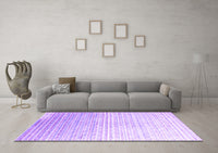 Machine Washable Abstract Purple Contemporary Rug, wshcon959pur