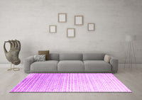 Machine Washable Abstract Pink Contemporary Rug, wshcon959pnk