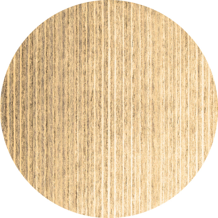 Round Abstract Brown Contemporary Rug, con959brn