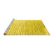 Sideview of Machine Washable Abstract Yellow Contemporary Rug, wshcon959yw