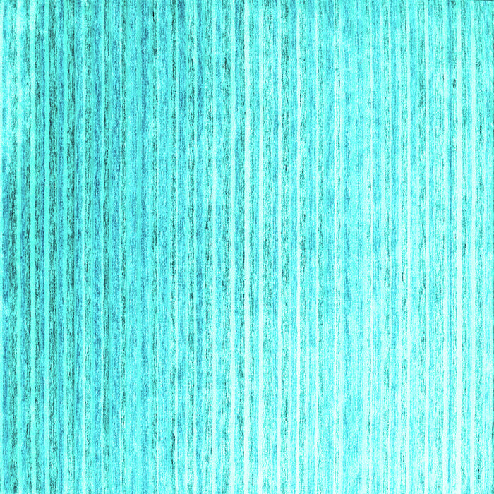 Square Machine Washable Abstract Turquoise Contemporary Area Rugs, wshcon959turq