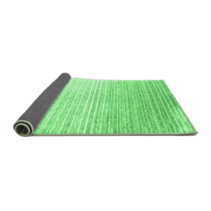 Sideview of Abstract Emerald Green Contemporary Rug, con959emgrn