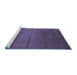 Sideview of Machine Washable Abstract Blue Contemporary Rug, wshcon95blu