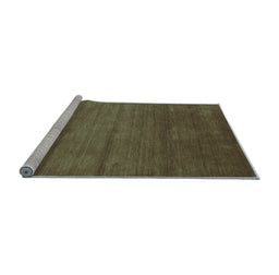 Sideview of Machine Washable Abstract Light Blue Contemporary Rug, wshcon95lblu