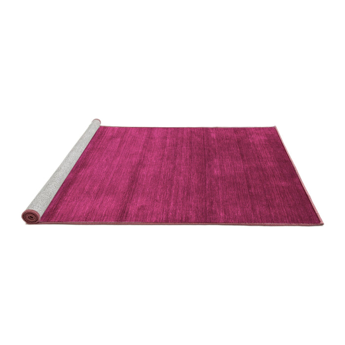 Sideview of Machine Washable Abstract Pink Contemporary Rug, wshcon95pnk