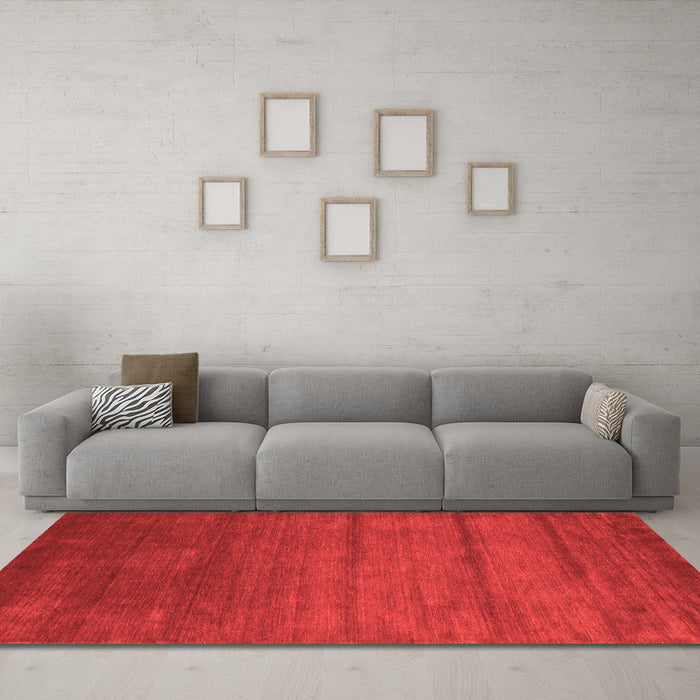 Contemporary Red Washable Rugs