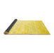 Sideview of Solid Yellow Modern Rug, con960yw