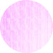 Round Solid Pink Modern Rug, con960pnk