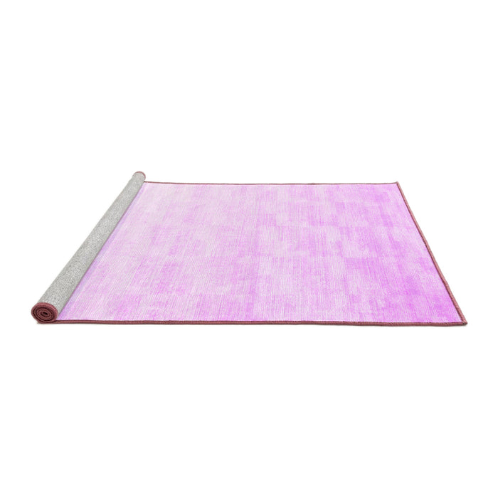 Sideview of Machine Washable Solid Pink Modern Rug, wshcon960pnk